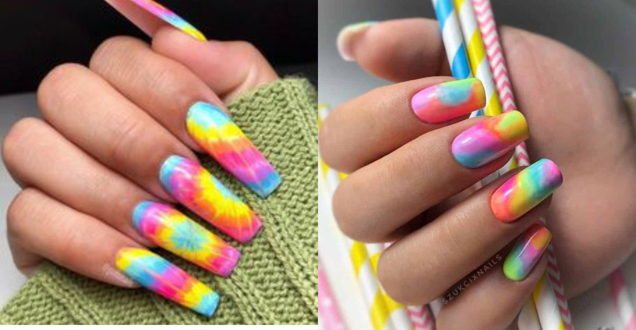 Como Fazer Unhas Tie-Dye em Casa com Facilidade em Casa