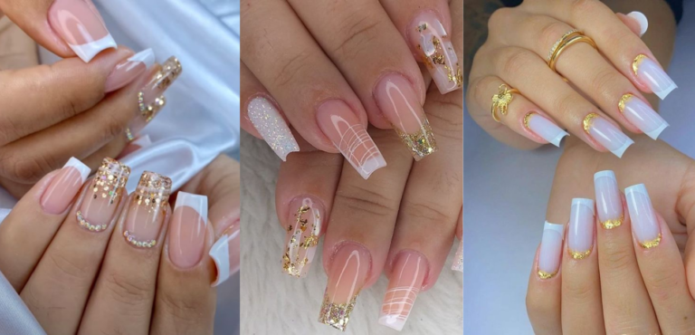 Unhas Dourados e Branco