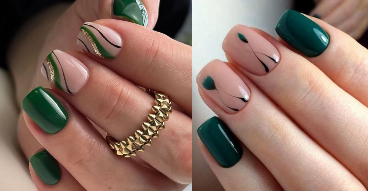 Elegância Esmeralda: 6 Designs de Unhas Verdes para um Look Sofisticado