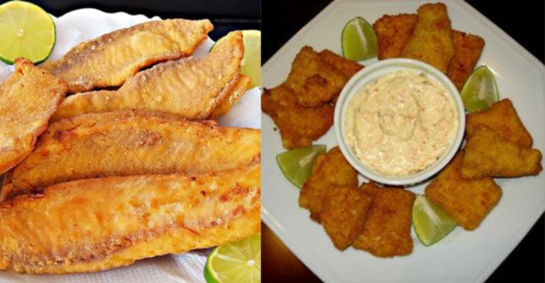 Peixe Frito com Purê de Limão